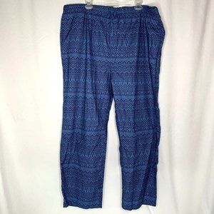 Goodfellow & Co Mens Pajama Pants Size XXL Blue Black Elastic Waist Pockets